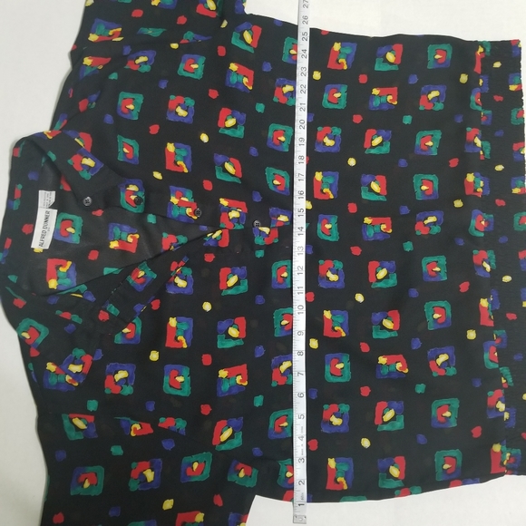 Colorful squares black top - Picture 9 of 10